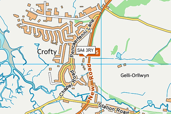 SA4 3RY map - OS VectorMap District (Ordnance Survey)