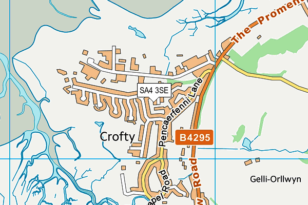 SA4 3SE map - OS VectorMap District (Ordnance Survey)