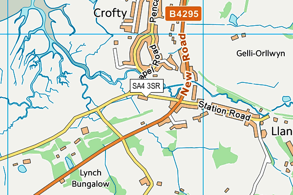 SA4 3SR map - OS VectorMap District (Ordnance Survey)