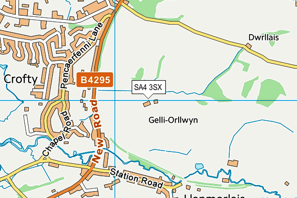 SA4 3SX map - OS VectorMap District (Ordnance Survey)