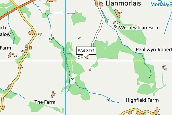 SA4 3TG map - OS VectorMap District (Ordnance Survey)