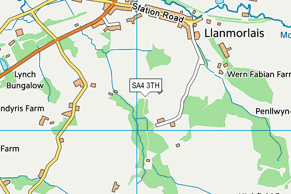 SA4 3TH map - OS VectorMap District (Ordnance Survey)