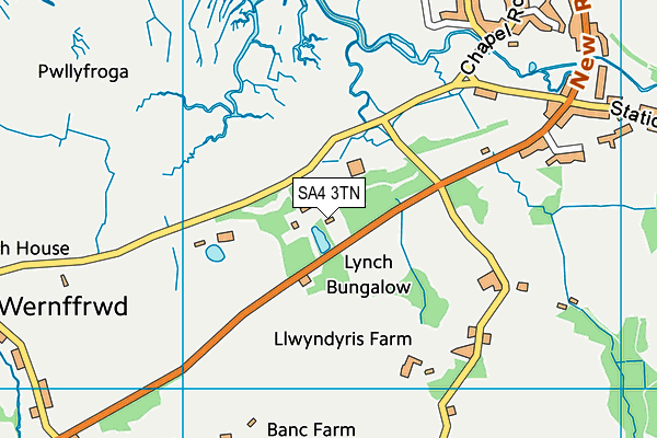 SA4 3TN map - OS VectorMap District (Ordnance Survey)