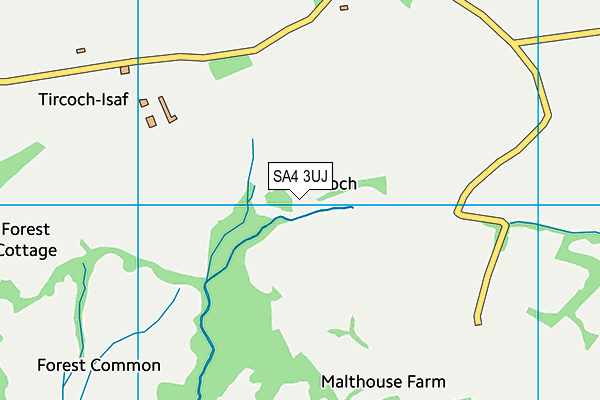 SA4 3UJ map - OS VectorMap District (Ordnance Survey)