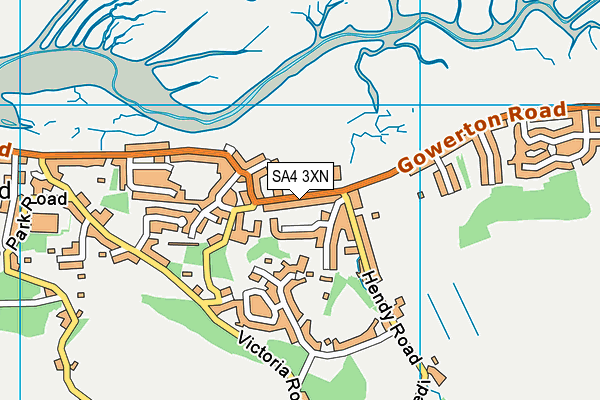 SA4 3XN map - OS VectorMap District (Ordnance Survey)