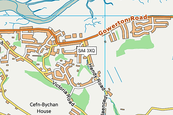 SA4 3XQ map - OS VectorMap District (Ordnance Survey)