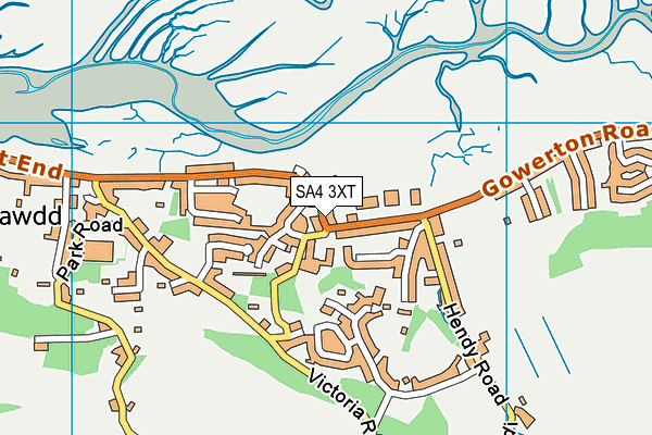 SA4 3XT map - OS VectorMap District (Ordnance Survey)