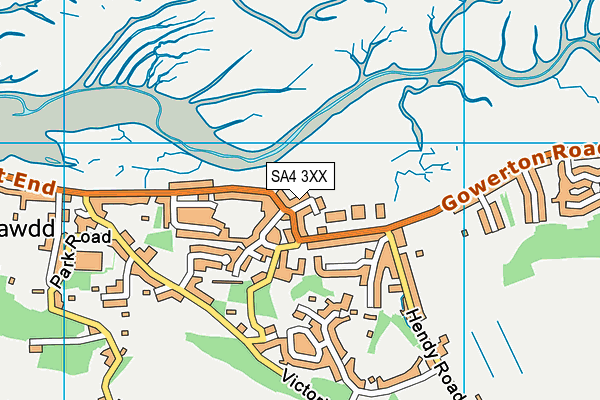 SA4 3XX map - OS VectorMap District (Ordnance Survey)