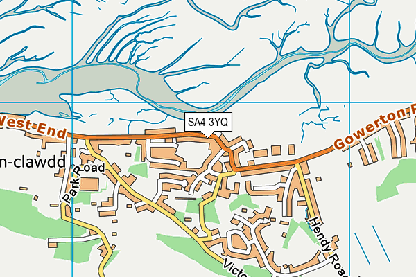 SA4 3YQ map - OS VectorMap District (Ordnance Survey)