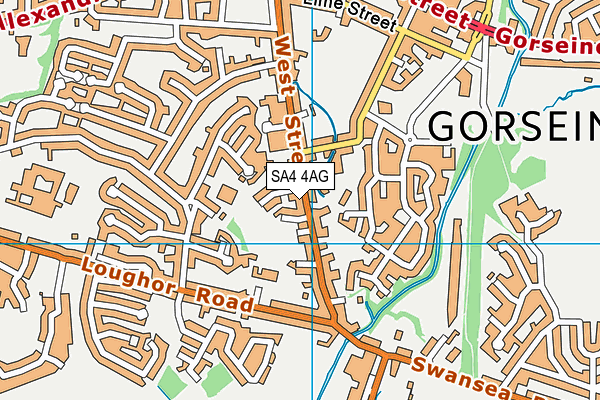 SA4 4AG map - OS VectorMap District (Ordnance Survey)