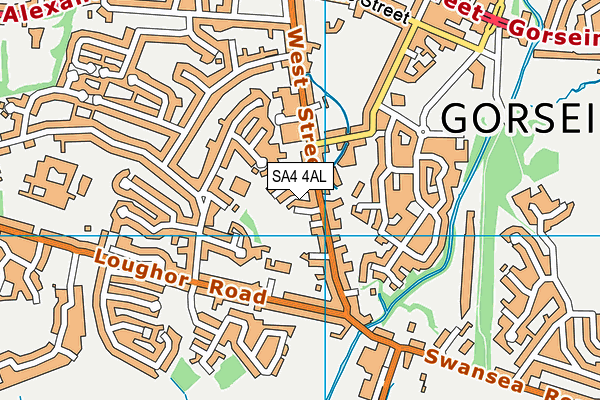 SA4 4AL map - OS VectorMap District (Ordnance Survey)