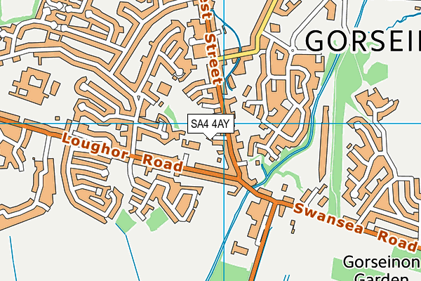 SA4 4AY map - OS VectorMap District (Ordnance Survey)