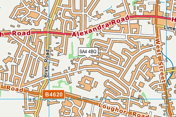SA4 4BQ map - OS VectorMap District (Ordnance Survey)