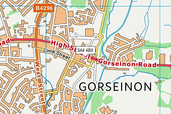 Map of GORSEINON PIZZA LTD at district scale