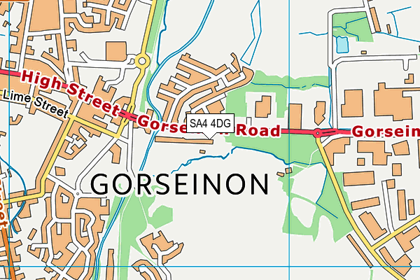 SA4 4DG map - OS VectorMap District (Ordnance Survey)