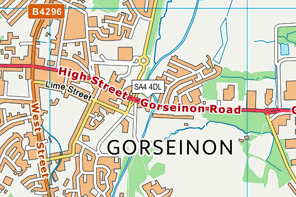 SA4 4DL map - OS VectorMap District (Ordnance Survey)