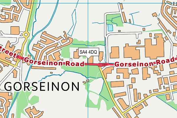Map of GORSEINON HAND CAR WASH LTD at district scale