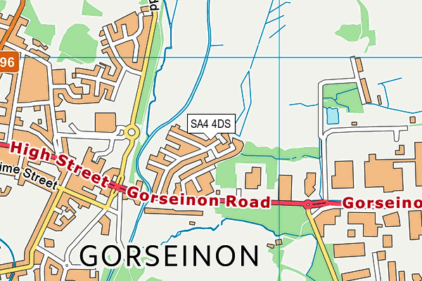 SA4 4DS map - OS VectorMap District (Ordnance Survey)