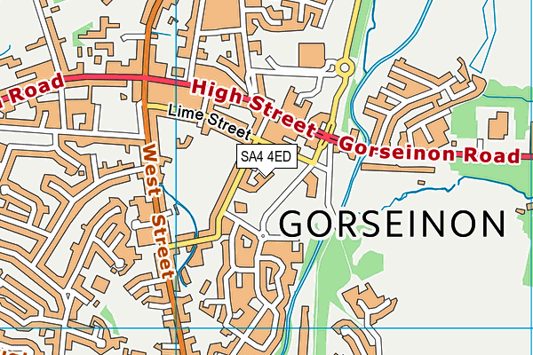 SA4 4ED map - OS VectorMap District (Ordnance Survey)