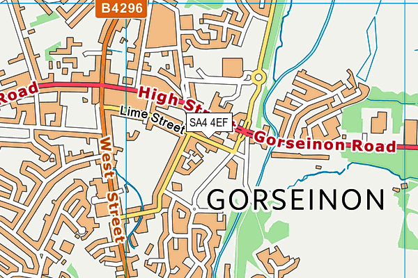 SA4 4EF map - OS VectorMap District (Ordnance Survey)