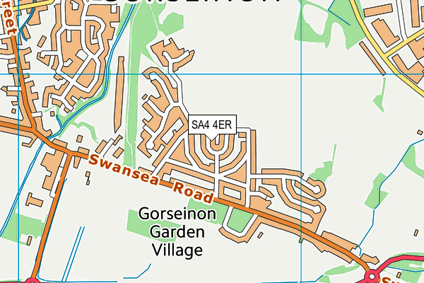 SA4 4ER map - OS VectorMap District (Ordnance Survey)