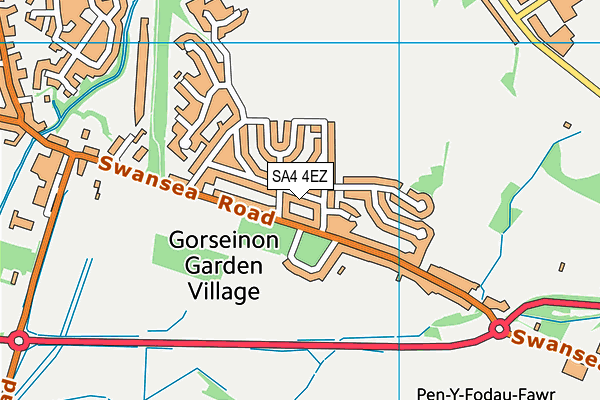 SA4 4EZ map - OS VectorMap District (Ordnance Survey)