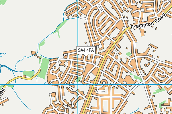 SA4 4FA map - OS VectorMap District (Ordnance Survey)