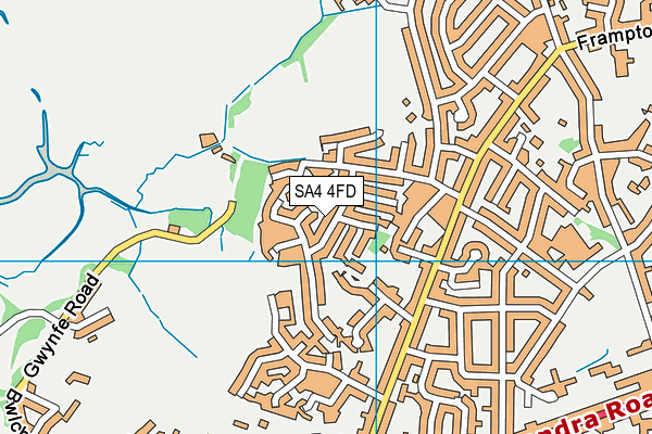SA4 4FD map - OS VectorMap District (Ordnance Survey)
