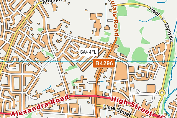 SA4 4FL map - OS VectorMap District (Ordnance Survey)