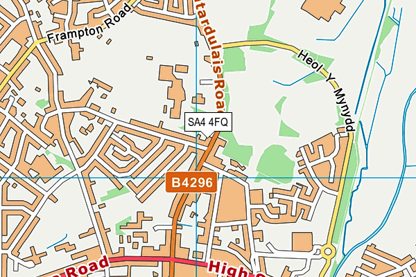 SA4 4FQ map - OS VectorMap District (Ordnance Survey)