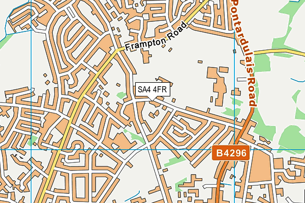 SA4 4FR map - OS VectorMap District (Ordnance Survey)
