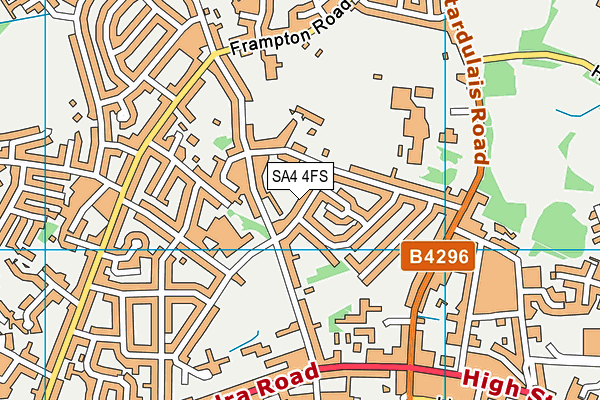 SA4 4FS map - OS VectorMap District (Ordnance Survey)