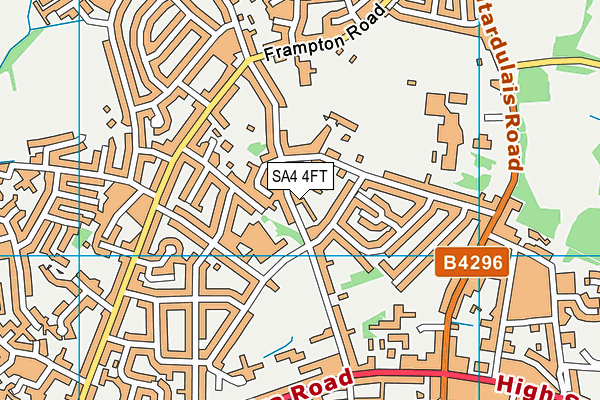 SA4 4FT map - OS VectorMap District (Ordnance Survey)
