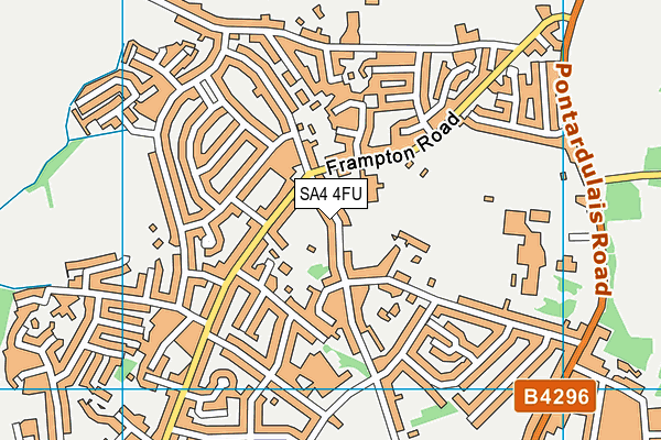 SA4 4FU map - OS VectorMap District (Ordnance Survey)