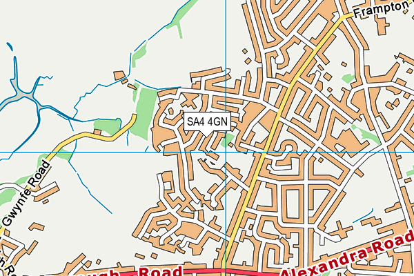 SA4 4GN map - OS VectorMap District (Ordnance Survey)