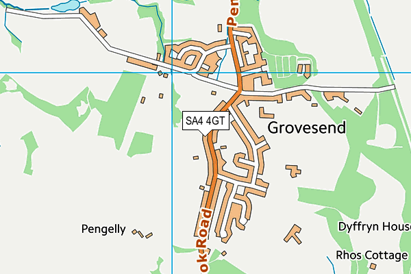 SA4 4GT map - OS VectorMap District (Ordnance Survey)