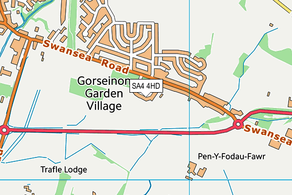 SA4 4HD map - OS VectorMap District (Ordnance Survey)