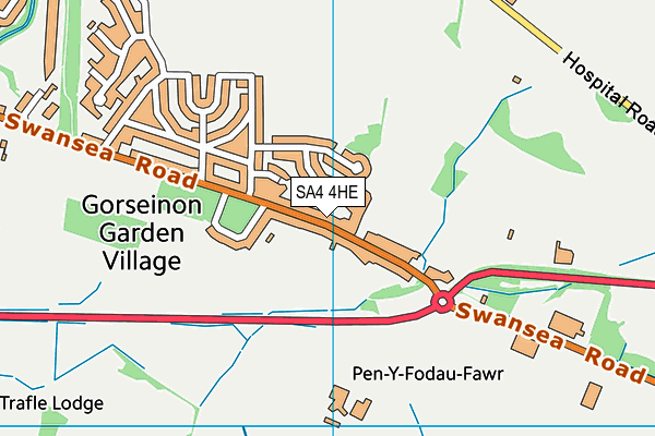 SA4 4HE map - OS VectorMap District (Ordnance Survey)