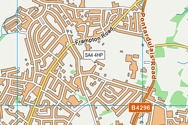 SA4 4HP map - OS VectorMap District (Ordnance Survey)