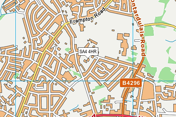 SA4 4HR map - OS VectorMap District (Ordnance Survey)