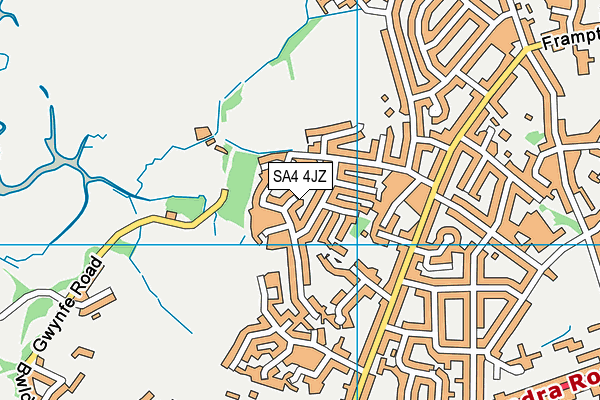 SA4 4JZ map - OS VectorMap District (Ordnance Survey)