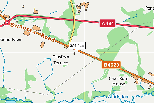 SA4 4LE map - OS VectorMap District (Ordnance Survey)