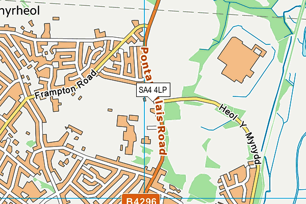 SA4 4LP map - OS VectorMap District (Ordnance Survey)