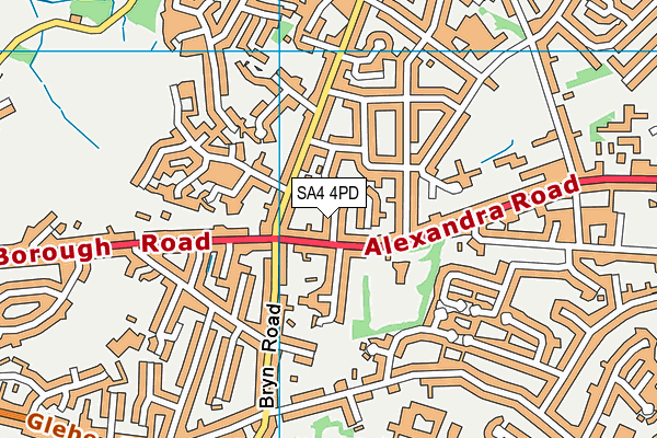 SA4 4PD map - OS VectorMap District (Ordnance Survey)