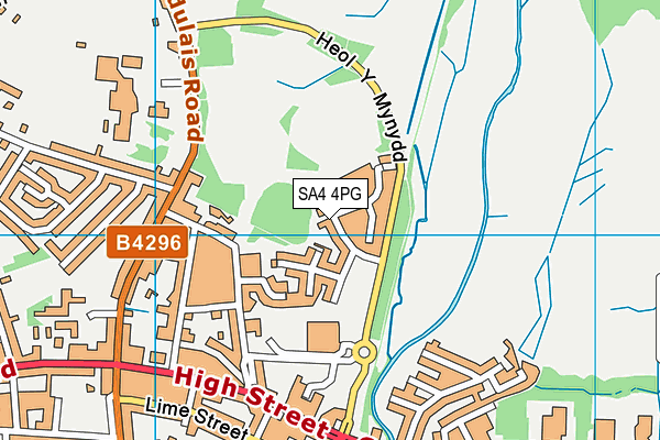 SA4 4PG map - OS VectorMap District (Ordnance Survey)