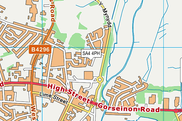 SA4 4PH map - OS VectorMap District (Ordnance Survey)