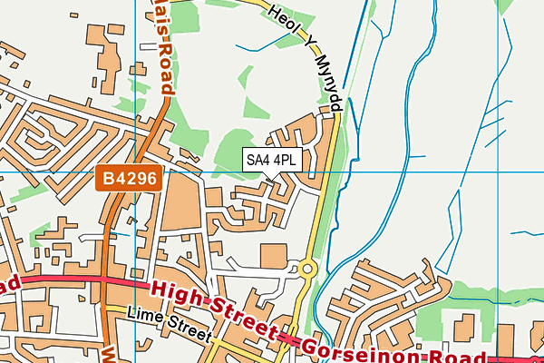 SA4 4PL map - OS VectorMap District (Ordnance Survey)
