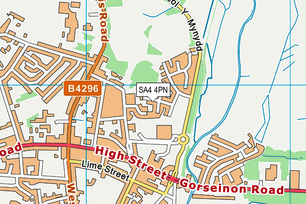 SA4 4PN map - OS VectorMap District (Ordnance Survey)