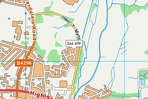 SA4 4PP map - OS VectorMap District (Ordnance Survey)