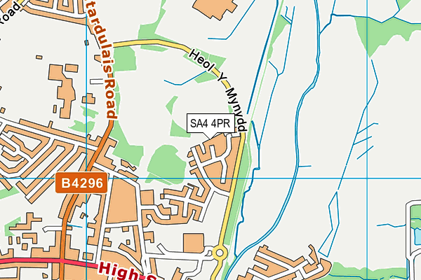 SA4 4PR map - OS VectorMap District (Ordnance Survey)
